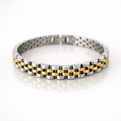 Paslanmaz Rolex Tarzı Premium Çelik Bileklik Unisex