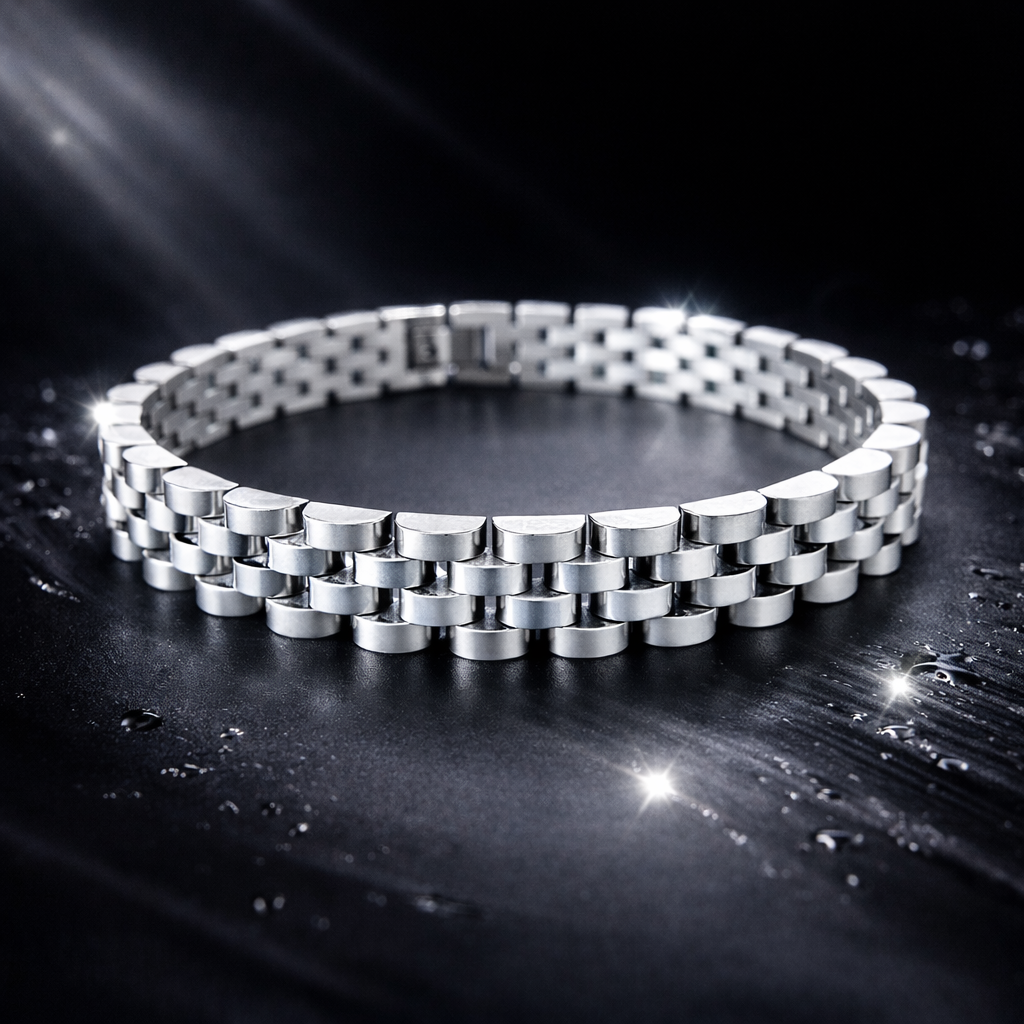 Paslanmaz Rolex Tarzı Premium Çelik Bileklik Unisex